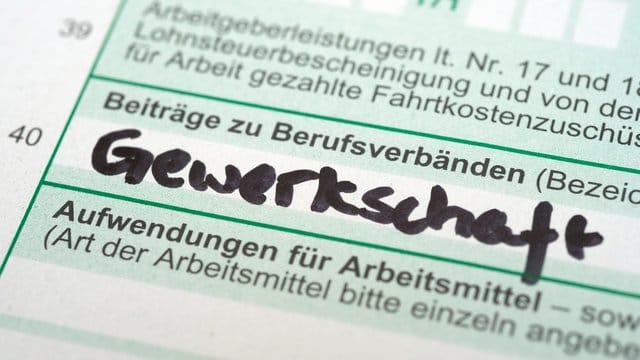 Der Mitgliedsbeitrag für eine Gewerkschaft kann als Werbungskosten geltend gemacht werden.