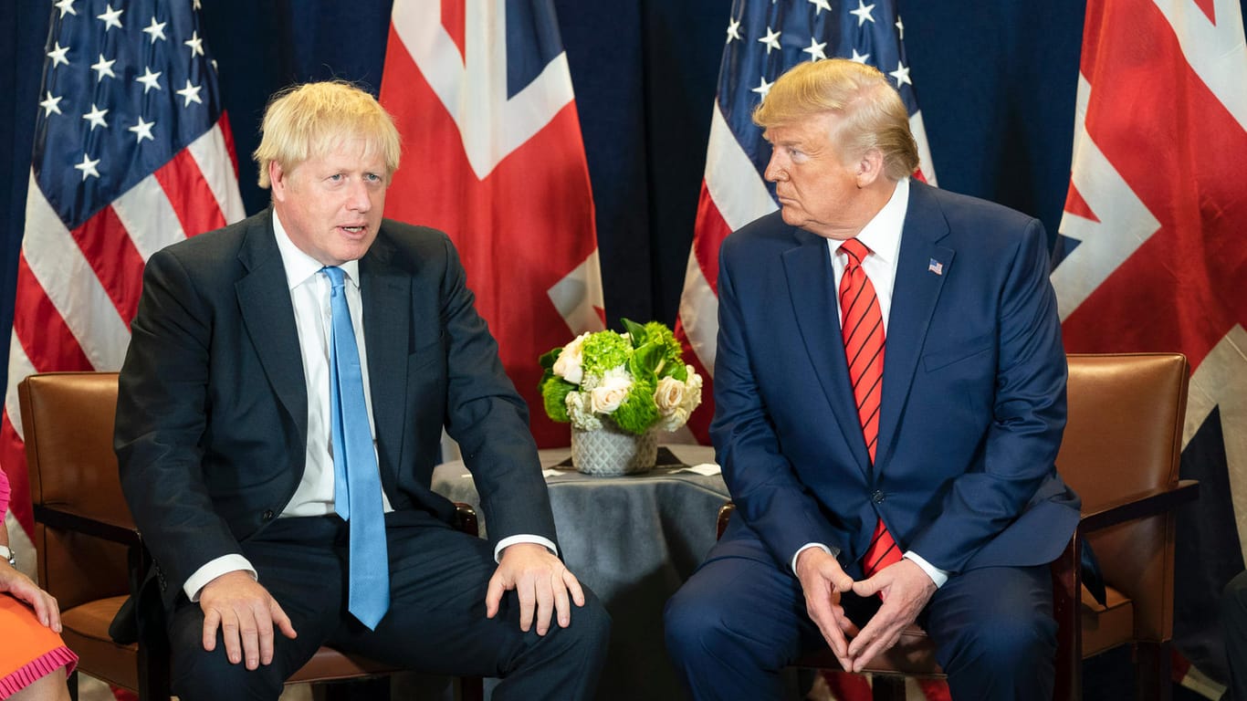 Boris Johnson und Donald Trump im September in New York: Der Britische Primer will den Fall "persönlich beim Weißen Haus anzusprechen".