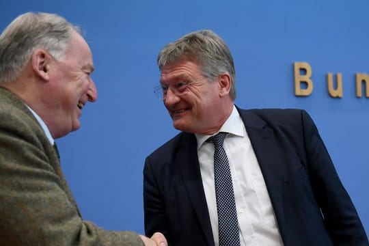 Sie können sich gratulieren: Die AfD-Vorsitzenden Alexander Gauland (l.