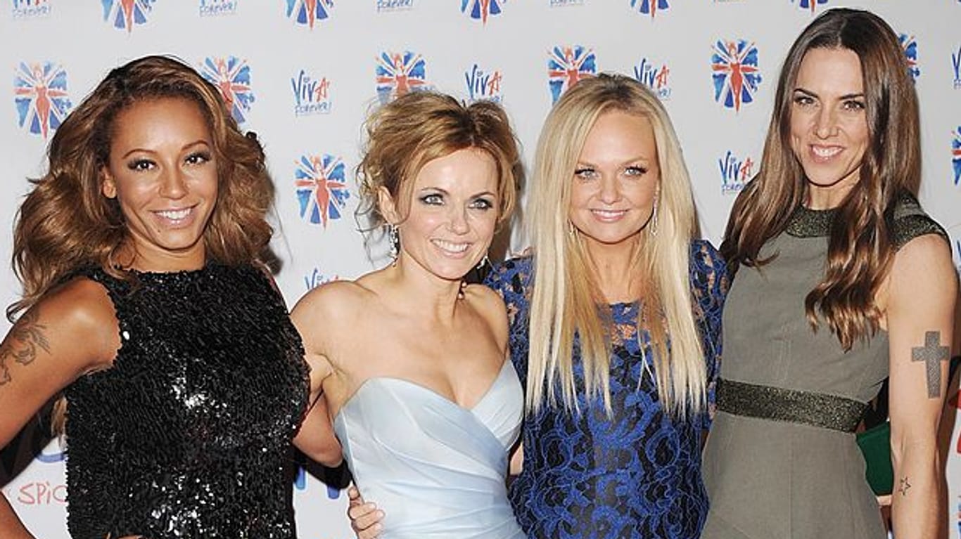 Die "Spice Girls" in London (v.l.n.r.): Melanie Brown, Geri Halliwell, Emma Bunton and Melanie Chisholm. (Archivbild 2012)