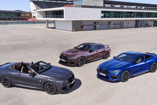 Trio Infernale: Cabrio (l-R), Gran Coupé und Coupé der 8er-Reihe gehen auch als M8 an den Start.