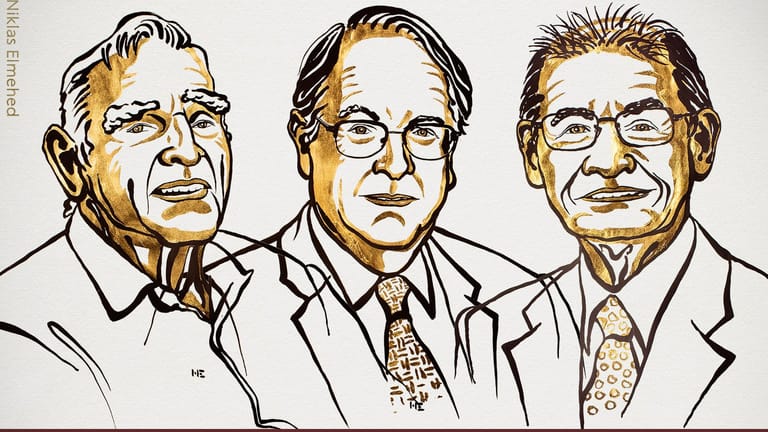 Chemie-Nobelpreisgewinner 2019: John Goodenough, Stanley Whittingham und Akira Yoshino haben Lithium-Ionen-Batterien entwickelt.