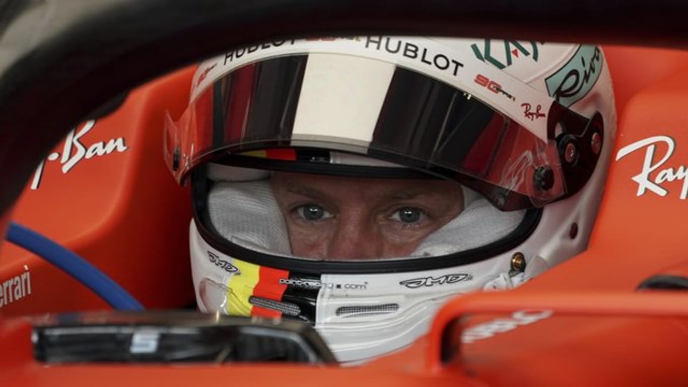 Konzentriert: Ferrari-Pilot Sebastian Vettel.