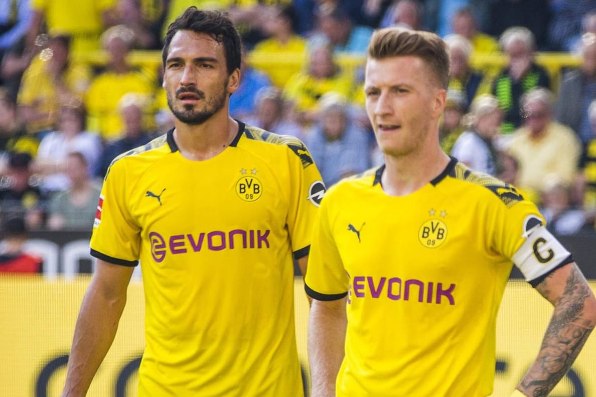 Mats Hummels (l.) und Marco Reus: Der Humor der BVB-Stars wurde getestet.