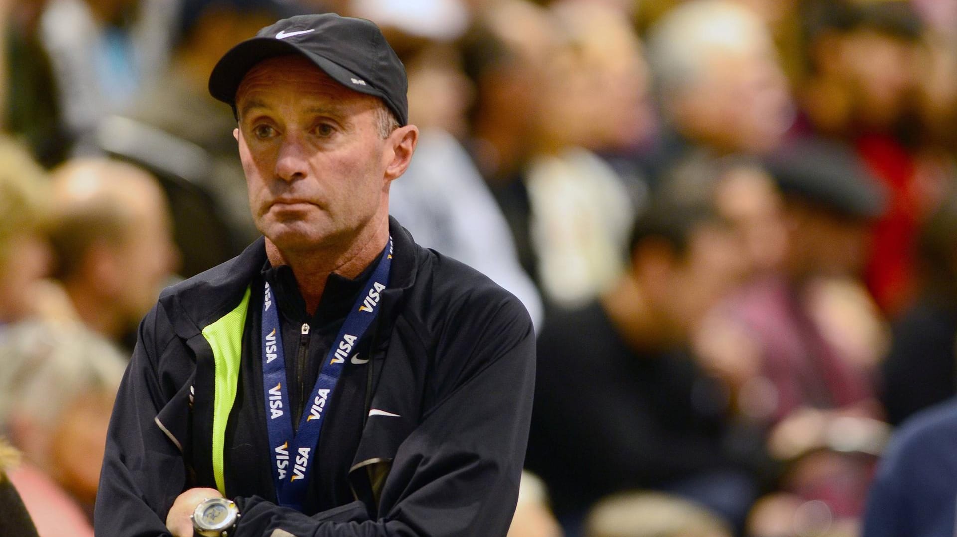 Der inzwischen gesperrte Alberto Salazar im Jahre 2013.