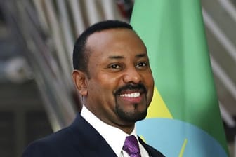 Der äthiopische Ministerpräsident Abiy Ahmed, aufgenommen am Sitz des Europäischen Rates in Brüssel.