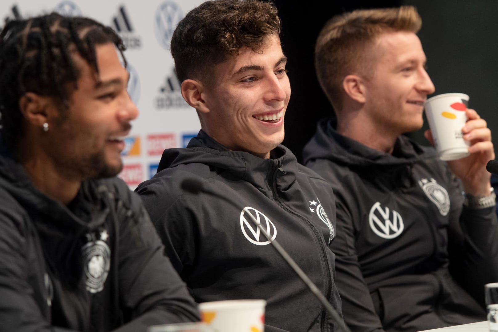 Gnabry, Havertz, Reus (v. l.): Die Nationalmannschaft will den Pflichtsieg in Estland.