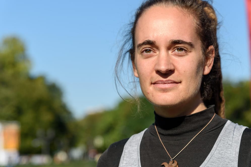 Carola Rackete in Berlin: Die Kapitänin unterstützt die Klimaschutz-Bewegung Extinction Rebellion.