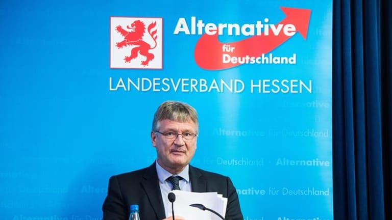 Jörg Meuthen am Samstag beim Landesdelegiertenparteitag der AfD Hessen.
