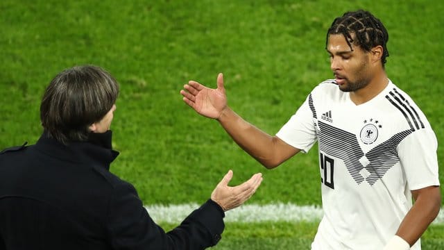 Hat bei der Nationalmannschaft oft Grund zum Jubel: Serge Gnabry. Hat bei der Nationalmannschaft oft Grund zum Jubel: Serge Gnabry.
