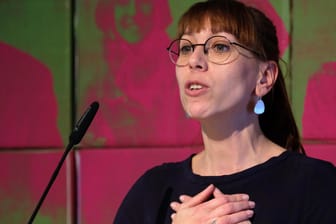 Katja Meyer, die Spitzenkandidatin der Grünen im sächsischen Landtag: "Es wird ein verdammt langer und harter Weg."