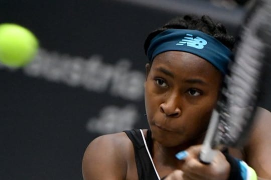 Holte sich beim Turnier in Linz ihren ersten WTA-Titel: Cori Gauff in Aktion.