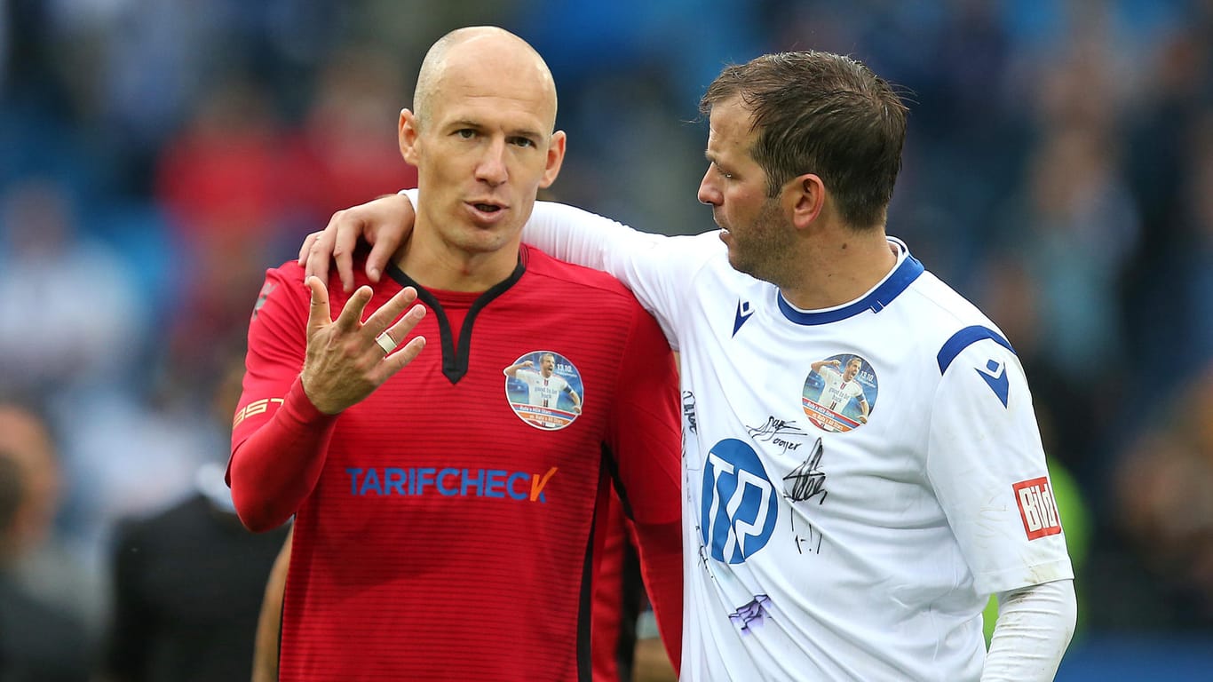 Gute Freunde sagen Tschüss: Arjen Robben (l.) und Rafael van der Vaart.