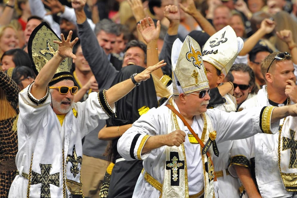 Fans der New Orleans Saints: Der NFL-Klub bekam unverhoffte Unterstützung vom Papst.