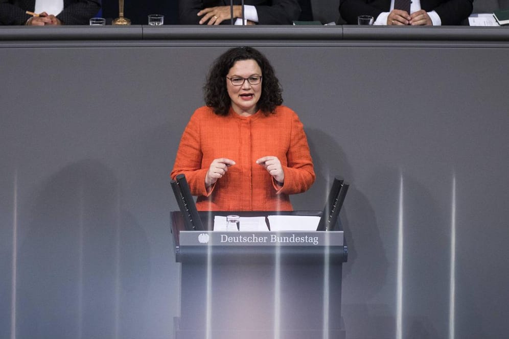Andrea Nahles im Bundestag: Nach dem Partei- und Fraktionsvorsitz legt die SPD-Politikerin nun auch ihr Parlamentsmandat nieder.