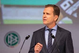 Oliver Bierhoff auf dem DFB-Bundestag Ende September: Der DFB-Manager denkt über eine Drittliga-Reform nach.
