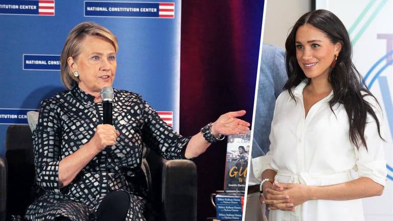 Hillary Clinton und Herzogin Meghan: In einem Interview verteidigt die ehemalige US-Außenministerin die Frau von Prinz Harry und zeigt offen ihre Solidarität.