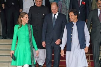 Imran Khan, Premierminister von Pakistan, hat Prinz William und Herzogin Kate empfangen.