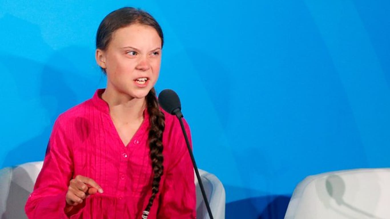 Greta Thunberg bei einer Rede: Asperger-Autisten gelten oft als besonders begabte Wunderkinder.