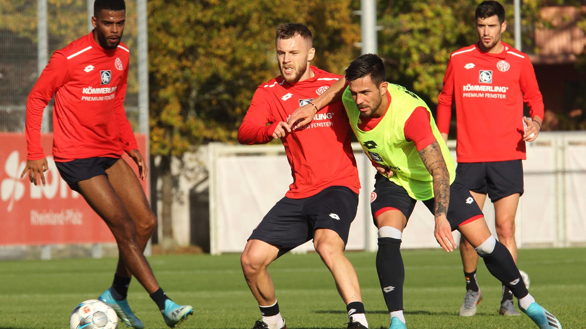 Jeremiah St. Juste, Alexandru Maxim, Danny Latza und Aaron Martin: Beim FSV Mainz 05 wird derzeit besonders intensiv trainiert.