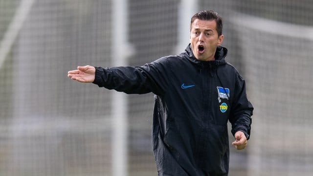 Musste auf Nationalspieler Niklas Stark verzichten: Hertha-Coach Ante Covic. Musste auf Nationalspieler Niklas Stark verzichten: Hertha-Coach Ante Covic.