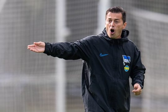Musste auf Nationalspieler Niklas Stark verzichten: Hertha-Coach Ante Covic.