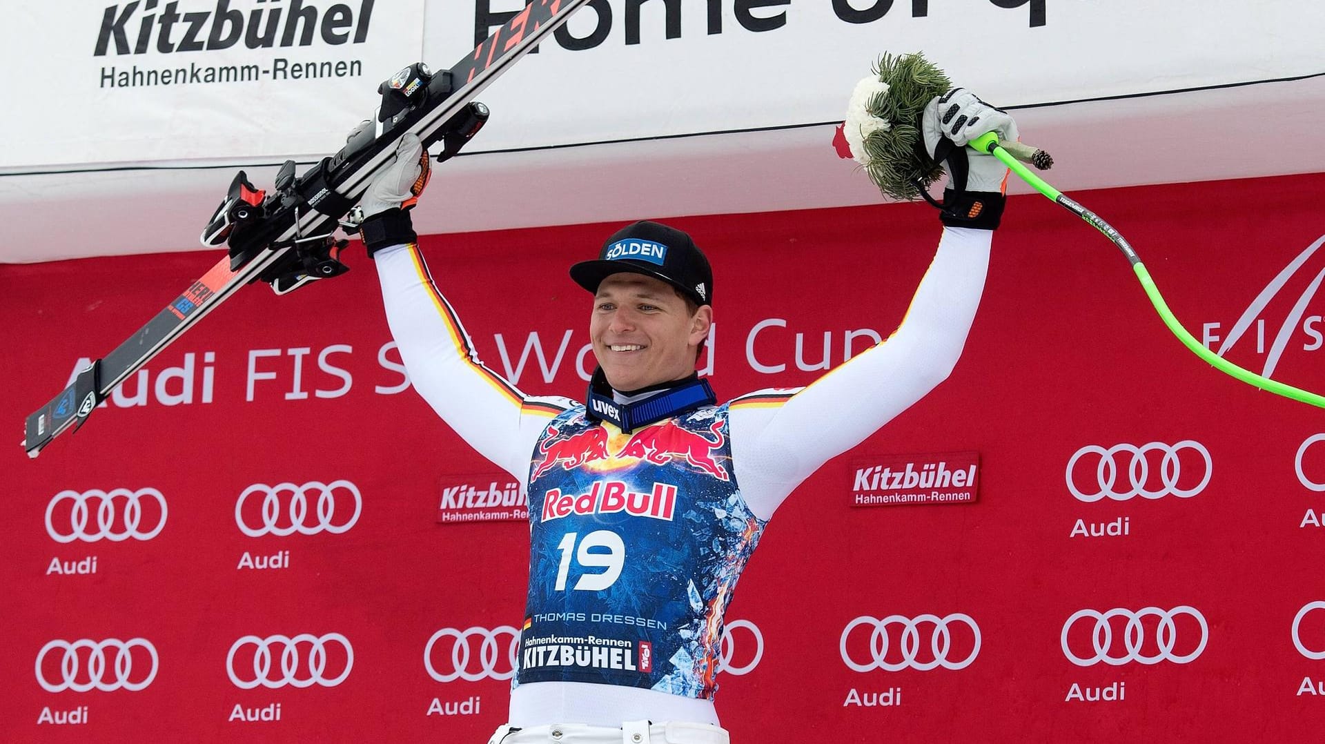 Sensation in Kitzbühel: Thomas Dressen gewann als letzter Deutscher 2018 sensationell das Hahnenkamm-Rennen.