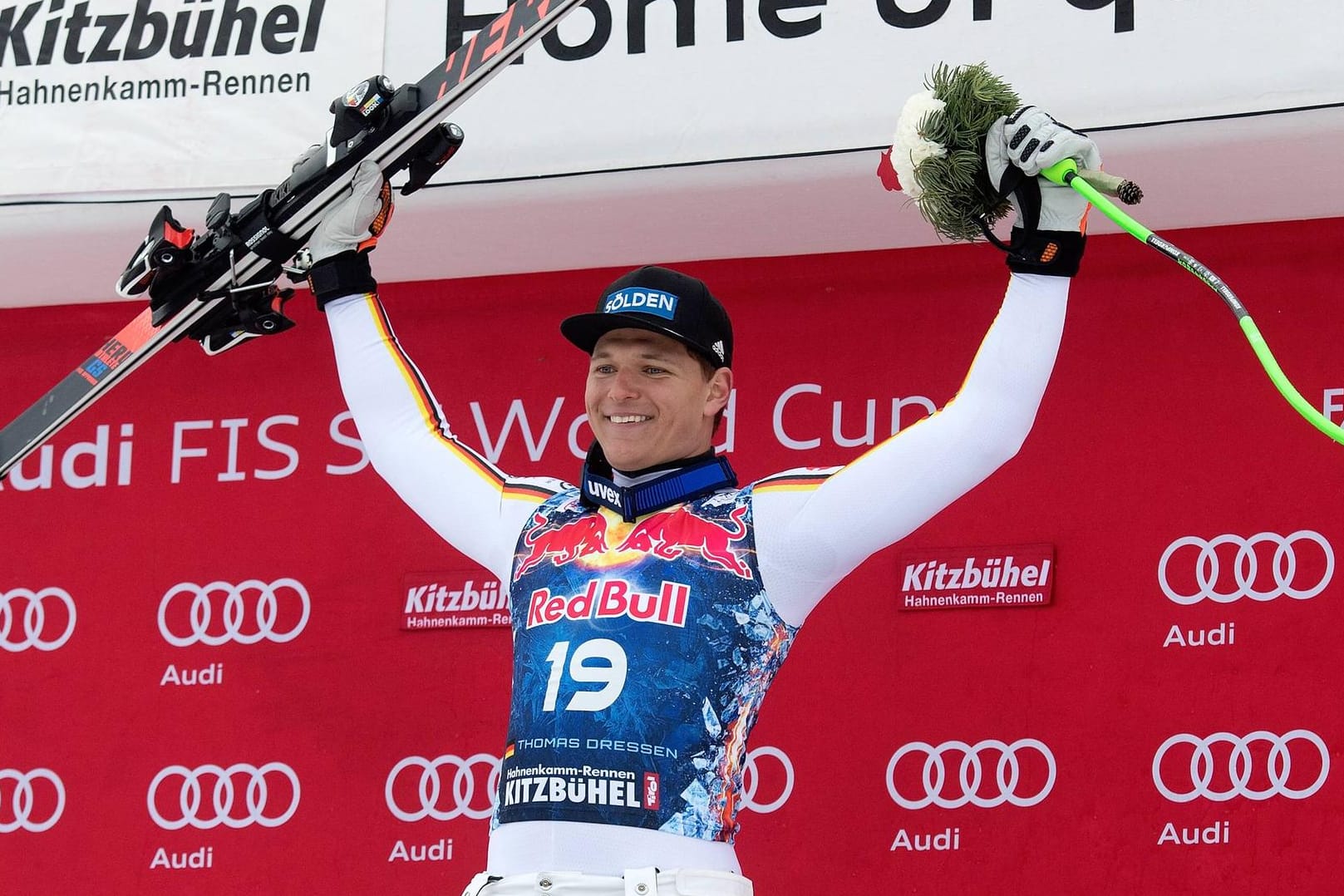 Sensation in Kitzbühel: Thomas Dressen gewann als letzter Deutscher 2018 sensationell das Hahnenkamm-Rennen.