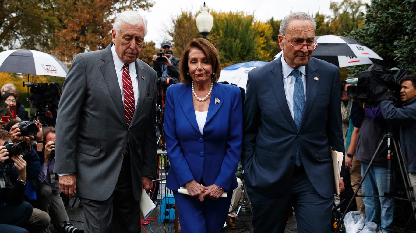 Nancy Pelosi, Chuck Schumer, Steny Hoyer: Die Top-Demokraten haben ein Treffen mit dem US-Präsidenten abgebrochen.