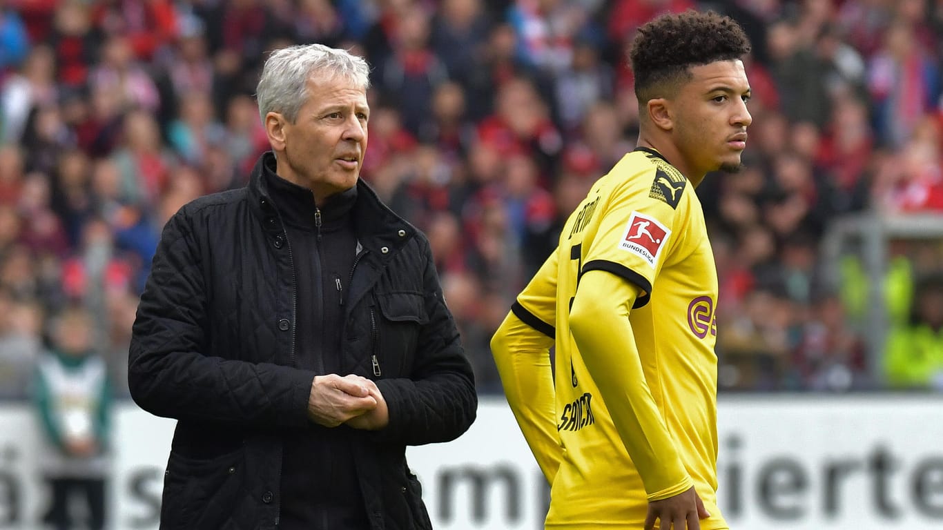 Lucien Favre und Jadon Sancho: Der Trainer von Borussia Dortmund ist in den letzten Wochen stark in Kritik geraten.