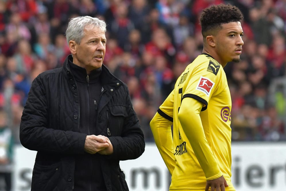 Lucien Favre und Jadon Sancho: Der Trainer von Borussia Dortmund ist in den letzten Wochen stark in Kritik geraten.