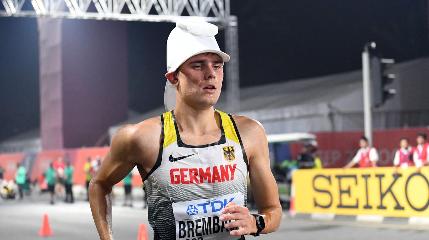 Der deutsche Geher Nils Brembach: Beim 20 Kilometer-Gehen während der WM in Katar brach der 26-Jährige zusammen.