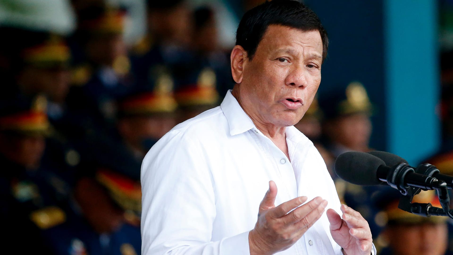 Rodrigo Duterte: Der Präsident der Philippinen erlitt einige Prellungen und Kratzer. (Archivbild) Rodrigo Duterte: Der Präsident der Philippinen erlitt einige Prellungen und Kratzer. (Archivbild)