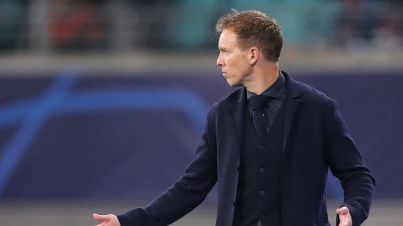 Trainer Julian Nagelsmann will mit Leipzig nach zwei sieglosen Spielen zurück in die Erfolgsspur.