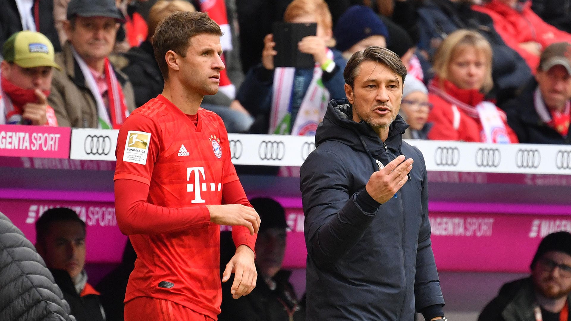 Gemeinsam beim FC Bayern: Doch wie lange noch? Thomas Müller und sein Trainer Niko Kovac.