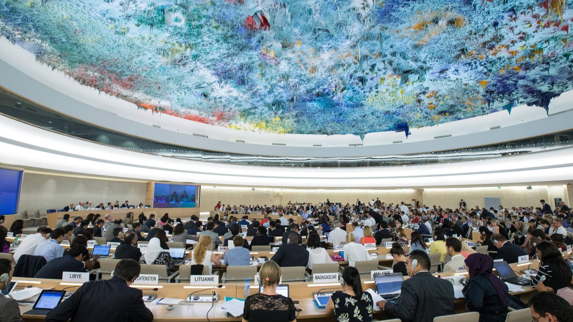 Bilder des UN-Menschenrechtsrat in Genf: Deutschland wurde zum vierten Mal in das Gremium gewählt. Bilder des UN-Menschenrechtsrat in Genf: Deutschland wurde zum vierten Mal in das Gremium gewählt.