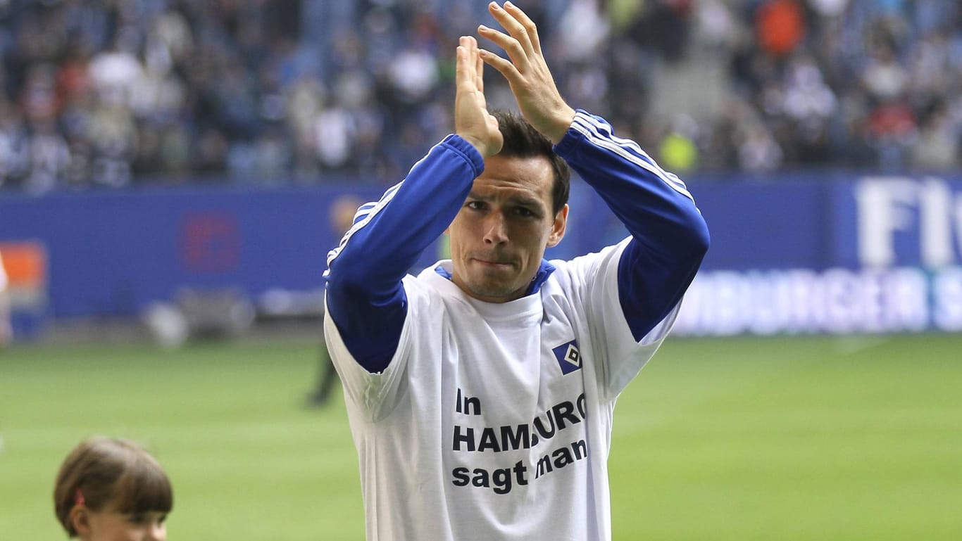 Piotr Trochowski: Hier 2011 bei seinem Abschied vom Hamburger SV.
