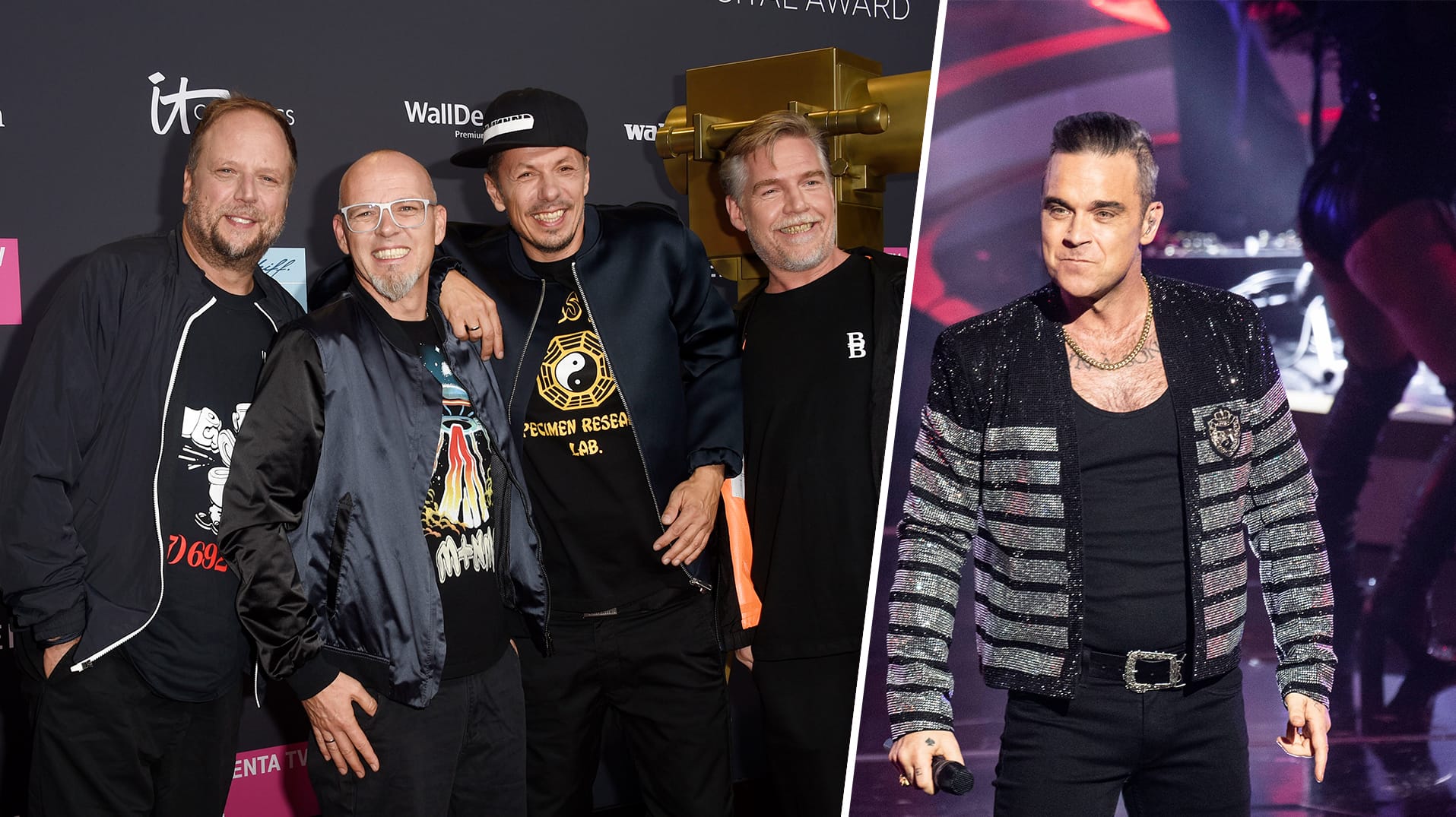 Die Fantastischen Vier und Robbie Williams: Der Sänger hat jetzt im Interview angekündigt, dass er mit der Band gerne einen Song aufnehmen möchte.