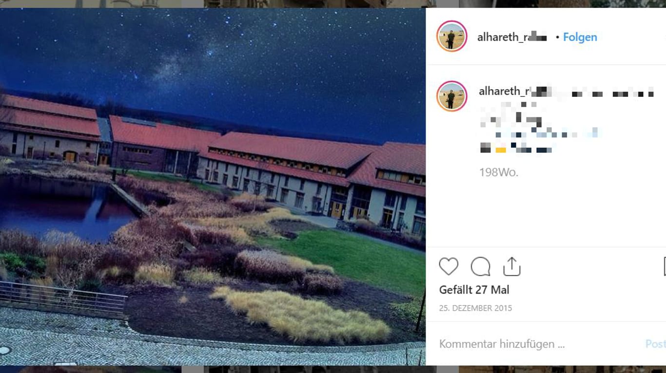 Helfta in Sachsen-Anhalt: Auf Instagram schwärmt Alhareth R. über den Himmel über der Klosteranlage.