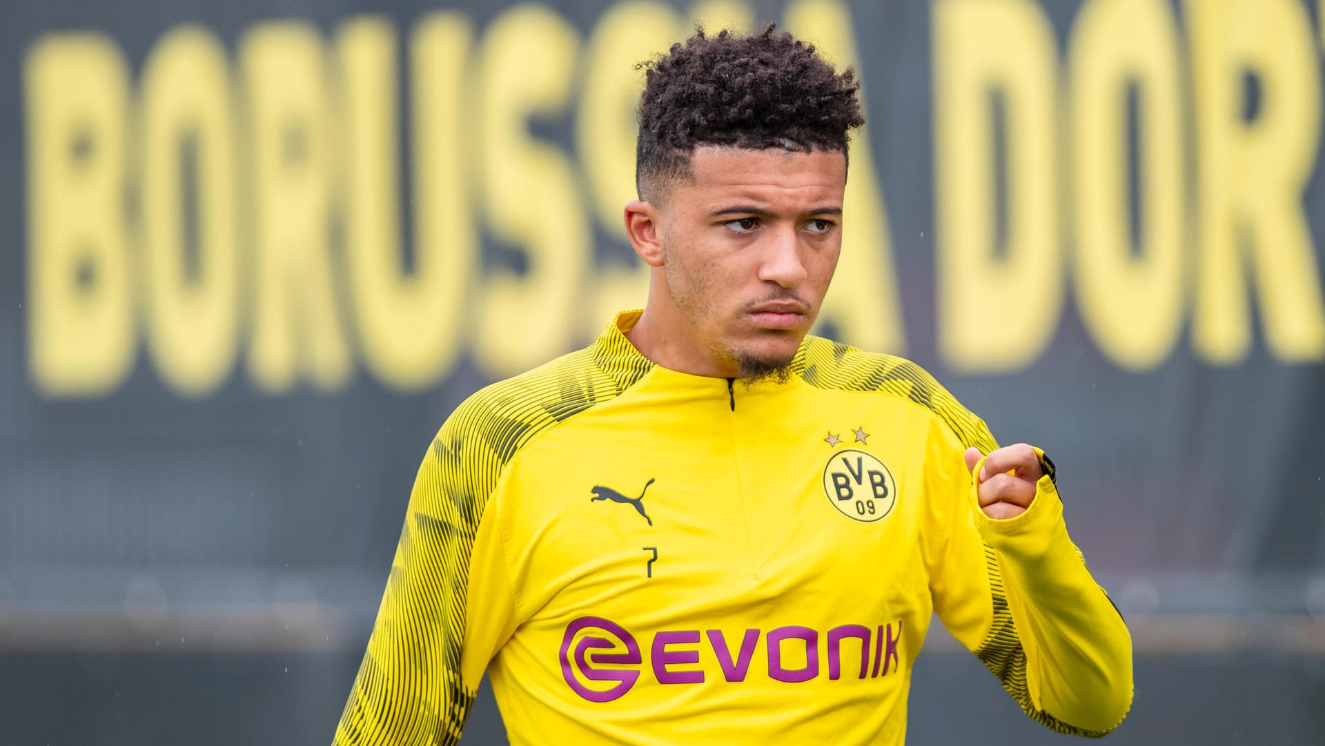 Fußball: 1. Bundesliga, Saison 2019/2020, Training voKommt gegen Gladbach nicht zum Einsatz: Jadon Sancho. n Borussia Dortmund am 23.09.2019 in Dortmund (Nordrhein-Westfalen)