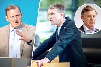 Thüringens Ministerpräsident Bodo Ramelow und AfD-Spitzenkandidat Björn Höcke: Die Große Koalition in Berlin blickt gebannt auf den Ausgang der Thüringer Landtagswahlen.