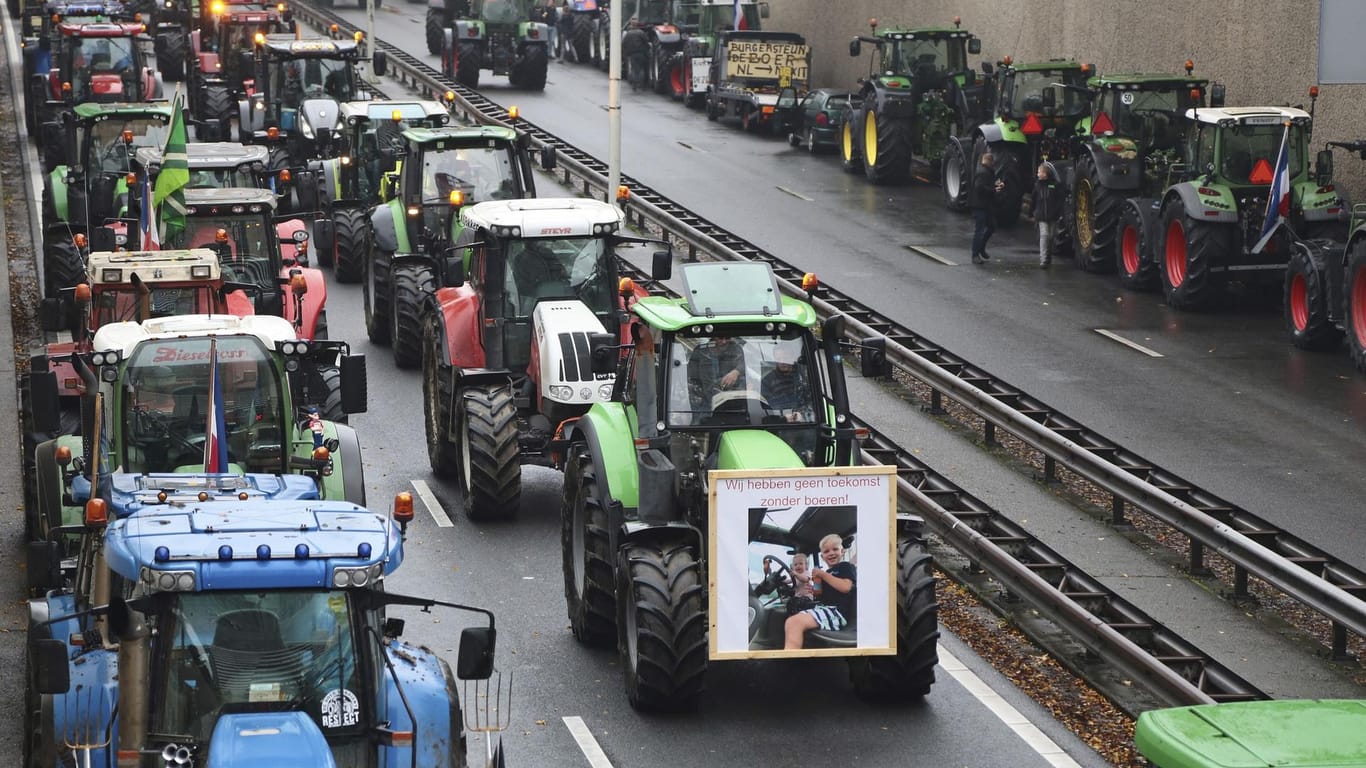 Bauern blockieren Straßen, hier in den Niederlanden.