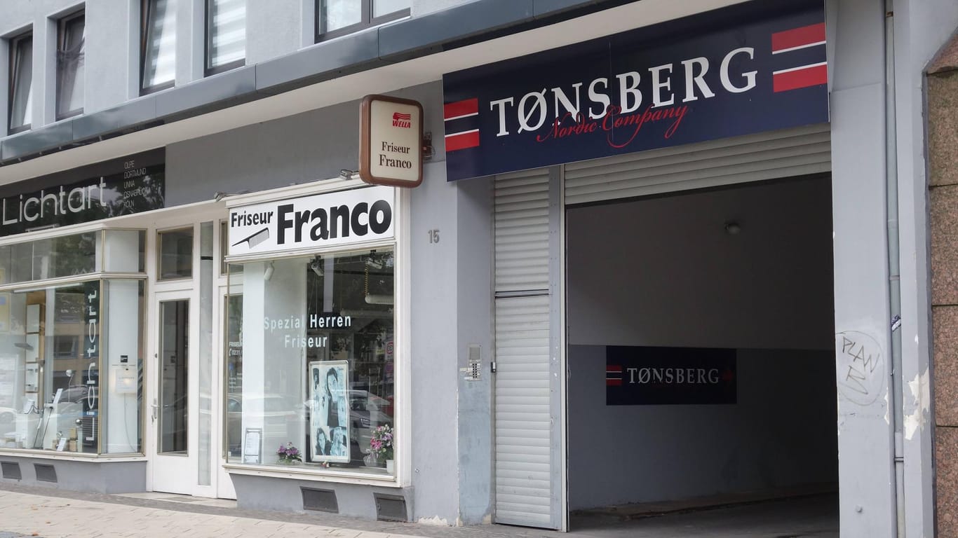 Der Laden Tonsberg in Dortmund: Hier werden Waren der Marke Thor Steinar verkauft.
