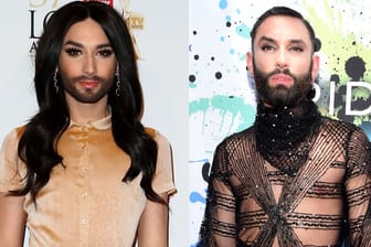 Tom Neuwirth in seinen Rollen: Links verkörpert er Conchita Wurst, rechts zeigt er sein neues Image alias "Wurst":