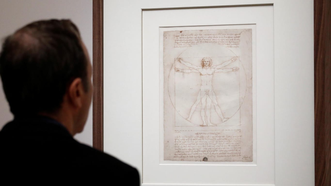 Leonardos Zeichnung des vitruvianischen Menschen zählt zu den bedeutendsten Kunstwerken der Menschheit.