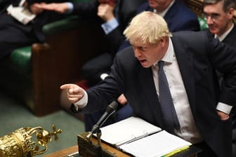 Boris Johnson im britischen Parlament: Er ist weiterhin dafür, den Austritt des Vereinigten Königreichs am 31. Oktober zu vollziehen - notfalls auch ohne EU-Deal.