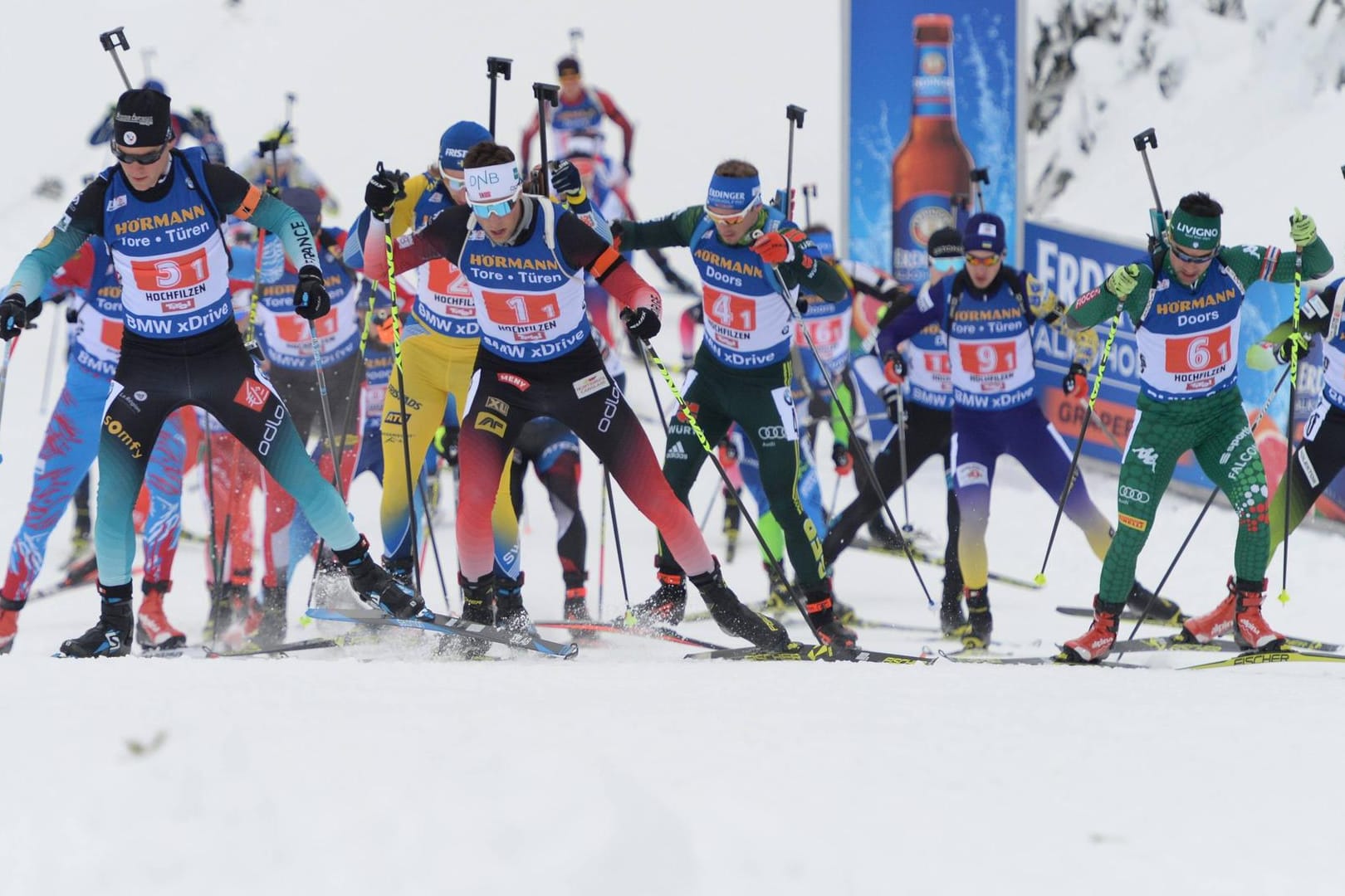 Staffel in Hochfilzen: Am dritten Wettkampftag gehen die Männer-Teams an den Start.