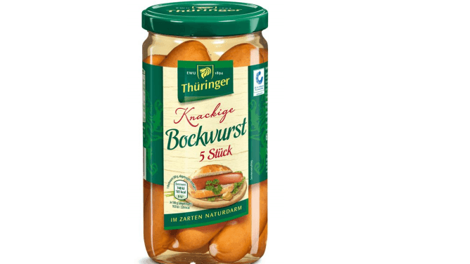 Thüringer Bockwurst im Fünfer-Glas: In der bei Aldi-Nord verkauften Wurst könnten Kunststoffstücke sein.