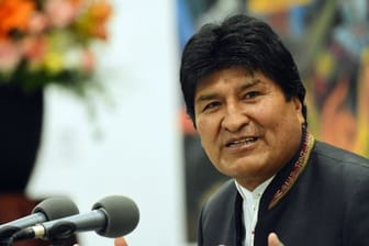 Boliviens Präsident Evo Morales während einer Pressekonferenz in La Paz.