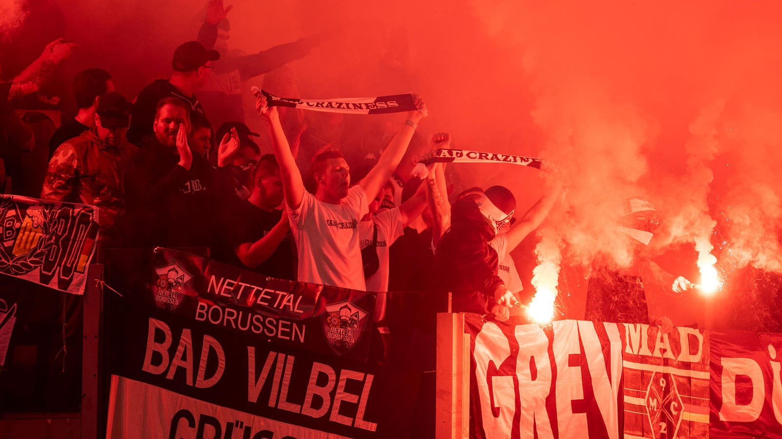 Gladbacher Fans beim Auswärtsspiel in Rom.